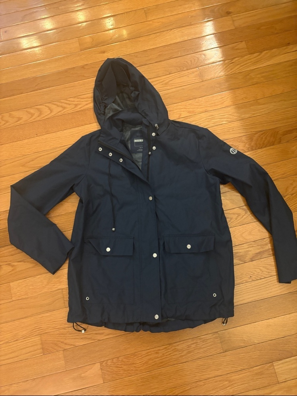 Bernardo Navy Hooded Utility Jacket